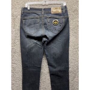 Vintage Dereon Y2K Low Rise Jeans Women's 9/10 32x32 Stretch Embroidered Beyoncé